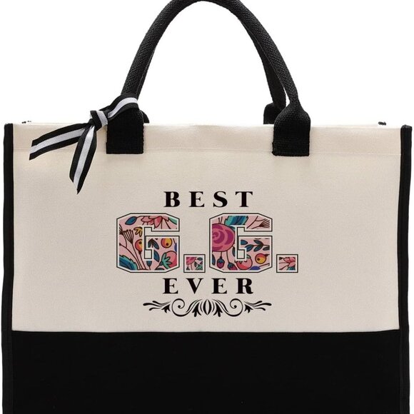 Handbags - Cotton Canvas Tote Bag Heavy Duty Unisex Travel Shopping Gift for Women